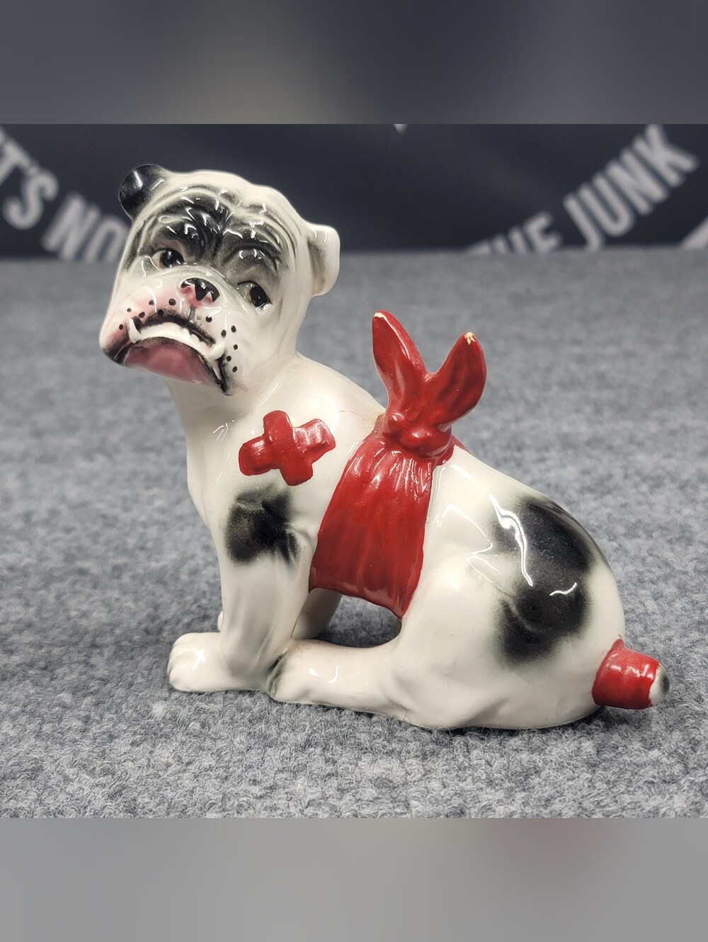 Vintage Adorable Nippon Yoko Boeki Bulldog Figurine Japan Antique Rare